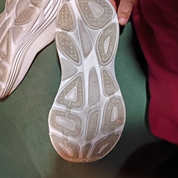 Hoka Light Gray and Coral Athletic Shoes - Picture 3 of 3